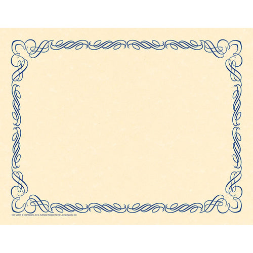 Arabesque Border Paper, Blue