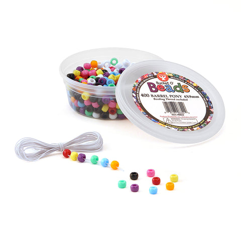 Bucket O™ Beads, Barrel Pony, 6 X 9 Mm, 400/Pkg