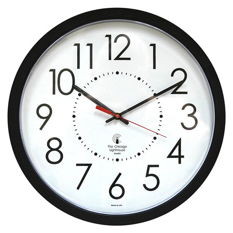 14.5 Blk Electric Clock, 12.5 Dial, 5' Cord Ul Rated Movement
