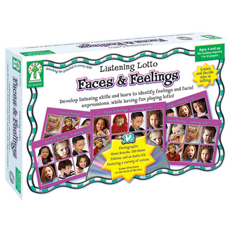 Listening Lotto: Faces And Feelings Board Game, Grade Pk-1
