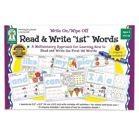 Write On/Wipe Off: Read & Write First Words Manipulative