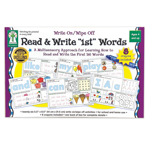 Write On/Wipe Off: Read & Write First Words Manipulative