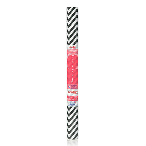 Contact Adhesive Roll, Black Chevron, 18 X 20 Ft.