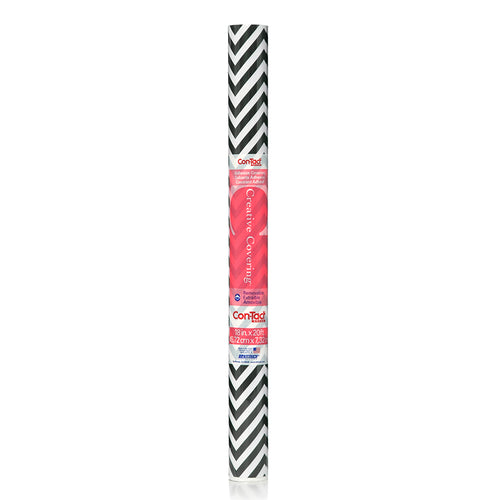 Contact Adhesive Roll, Black Chevron, 18 X 20 Ft.