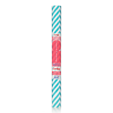 Contact Adhesive Roll, Aqua Chevron, 18 X 20 Ft.