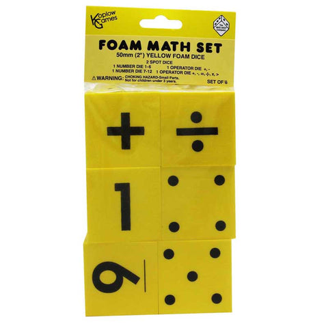 Foam Dice Set, 6 Dice
