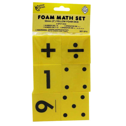 Foam Dice Set, 6 Dice