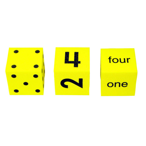 Word Number Dice Set, 3/Pkg