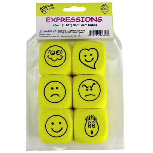Foam Expressions Dice, Set Of 6