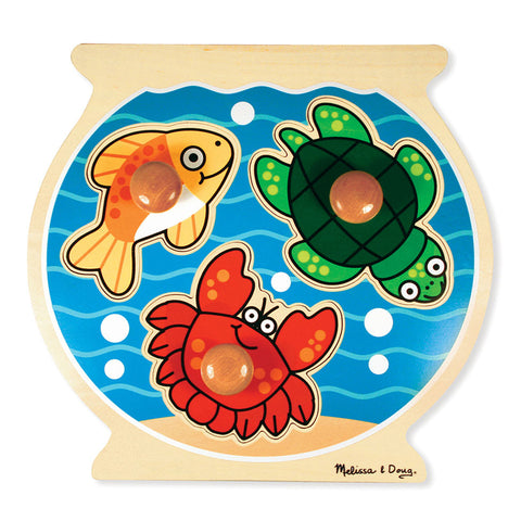 Fish Bowl Jumbo Knob Puzzle, 12 X 12, 3 Pieces