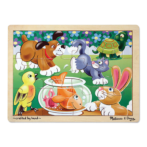 Playful Pets Wooden Jigsaw Puzzle, 12 X 9, 12 Pcs