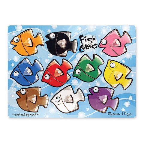 Fish Colors Mix 'N Match Peg Puzzle, 10 Pcs