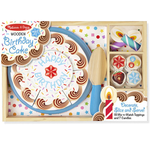 Birthday Party Wooden Play Food, 34 Pieces
