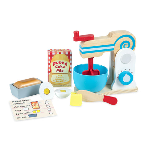 Wooden Make-A-Cake Mixer Set