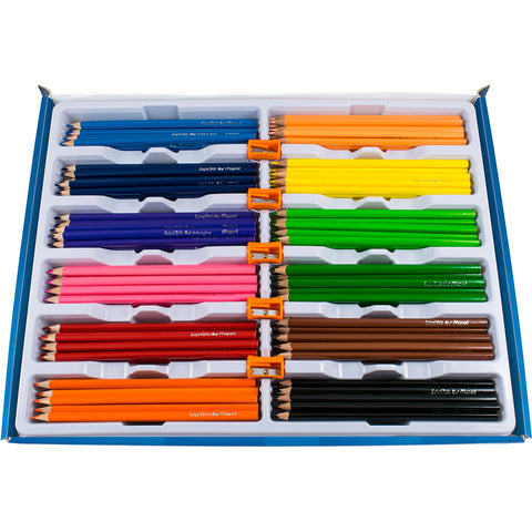 Color'Peps Triangular Colored Pencils School, Pack Of 240