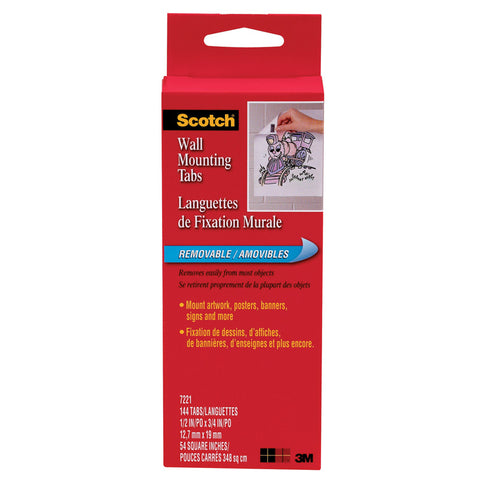 Wall Mounting Tabs, 1/2" X 3/4", 144 Tabs