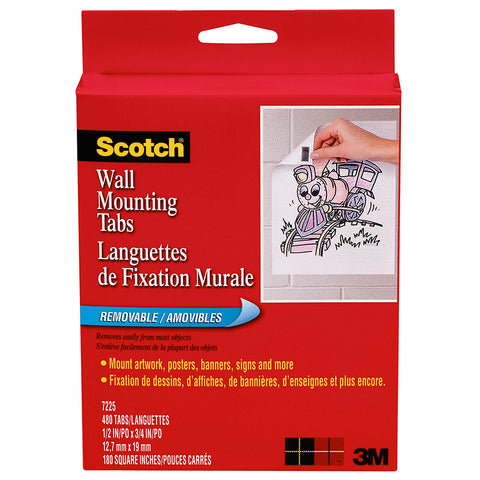 Wall Mounting Tabs, 1/2" X 3/4", 480 Tabs