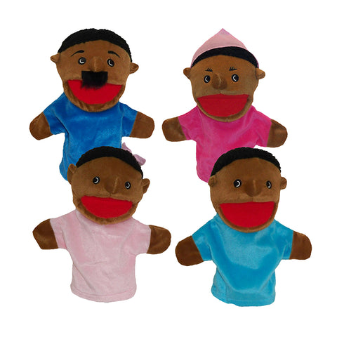 African American Family Puppets