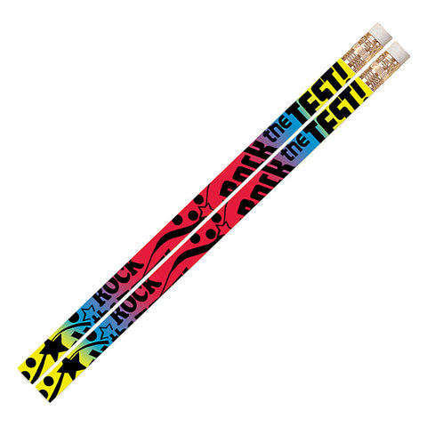 Rock The Test Motivational Pencils, 12/Pkg