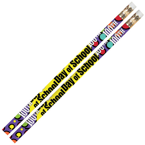 100Th Day Of School Motivational Pencils, 12/Pkg