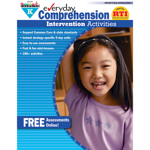 Everyday Comprehension Intervention Activities Book, Grade K