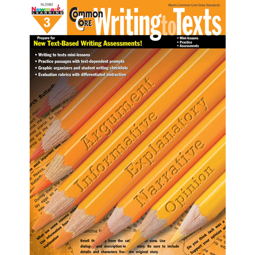 Common Core Writing To Text Book, Grade 3