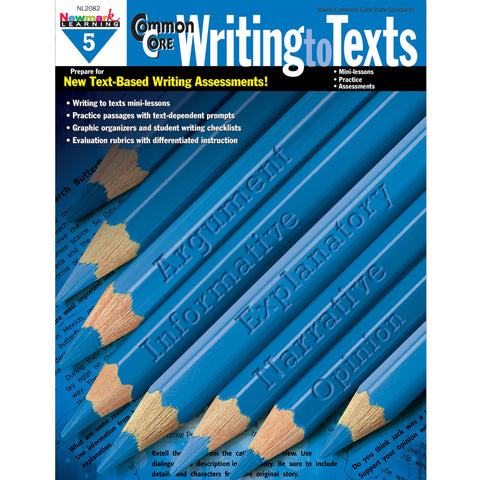 Common Core Writing To Text Book, Grade 5