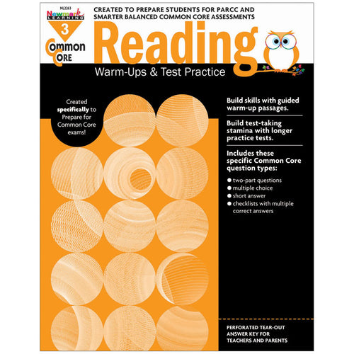 Common Core Reading: Warm-Ups & Test Practice, Grade 3