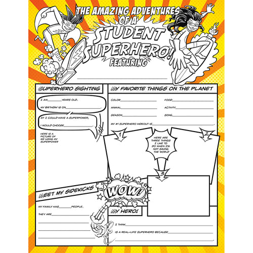 Fill Me In: Student Superhero, Pack Of 32
