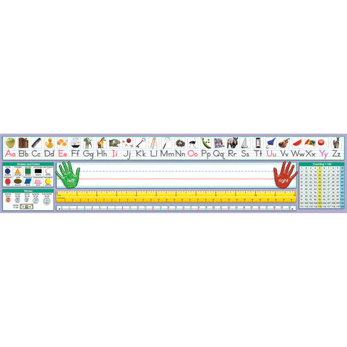 Adhesive Primary Traditional Manuscript Desk Plates, 17.5 X 4, Pack Of 36