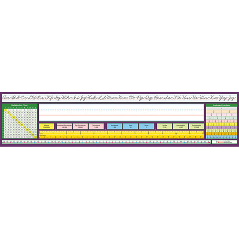 Adhesive Intermediate Traditional Cursive Desk Plates, 17.5 X 4, Pack Of 36