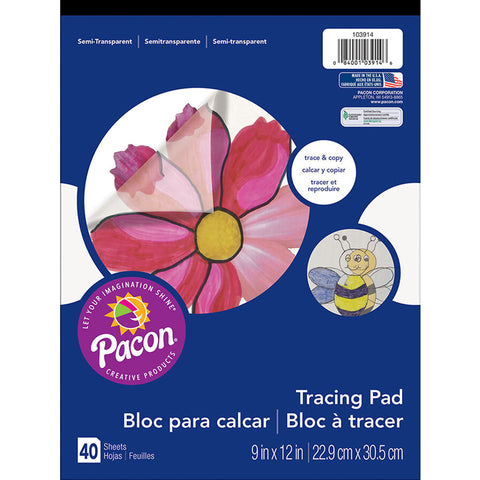 Art Street Tracing Paper Pad, Translucent, 9 X 12, 40 Sheets