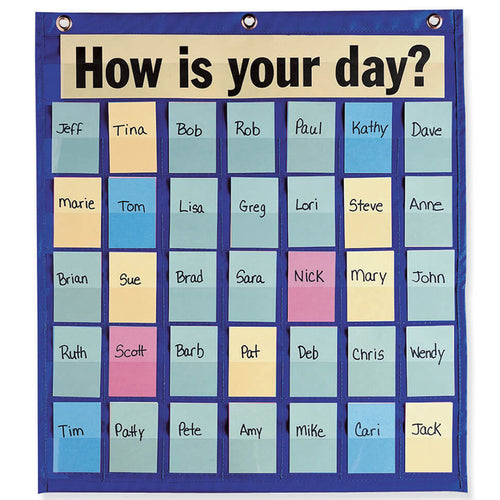 Behavioral Pocket Chart, Blue, 18-1/2 X 21, 1 Chart