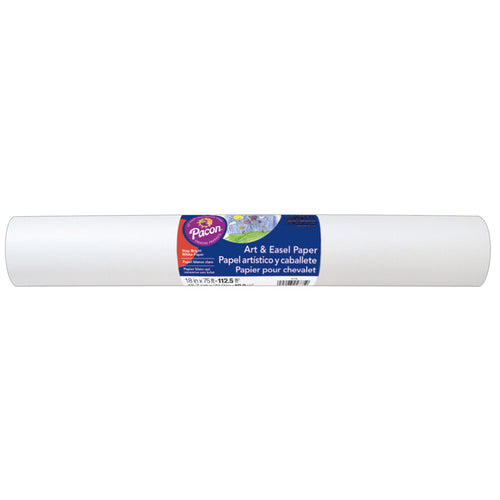 Art Street Art & Easel Roll, White, 18 X 75', 1 Roll