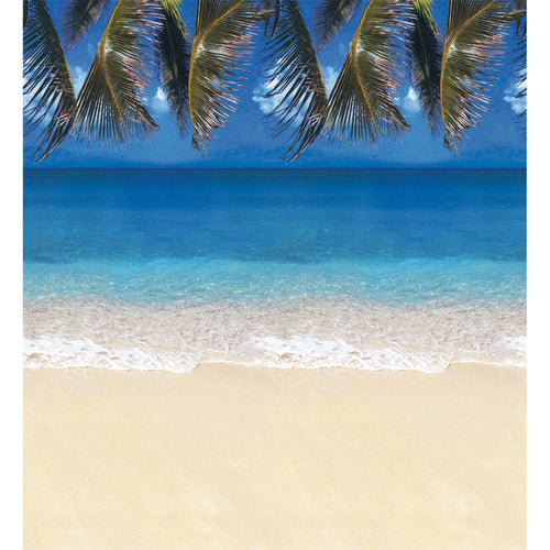 Bulletin Board Art Paper, Tropical Beach, 48 X 50', 1 Roll