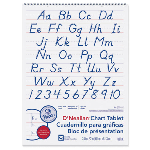 Chart Tablet, Manuscript Cover, 2 Ruled 24 X 32, 25 Sheets