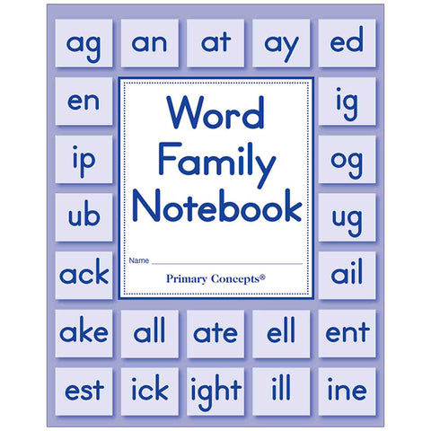 Word Family Notebook, Set Of 20