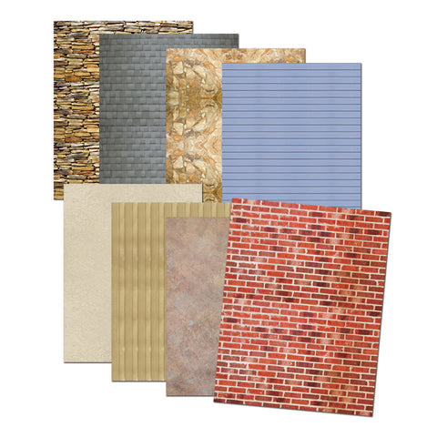 Building Design Paper, 32 Sheets, 8.5 X 11, 8 Designs