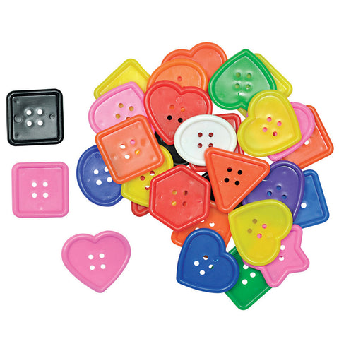 Roylco Really Big Buttons„¢, 8 Shapes, 60/Pkg