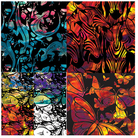 Wonderful Watercolor Design Paper, 4 Designs, 7-1/2" X 7-1/2", 24 Sheets