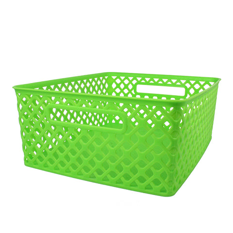 Woven Basket, Medium, Lime