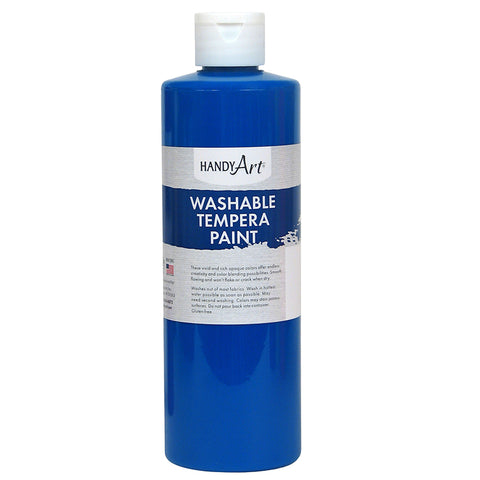 Little Masters Washable Tempera Paint, Fluorescent Blue, 16 Oz.