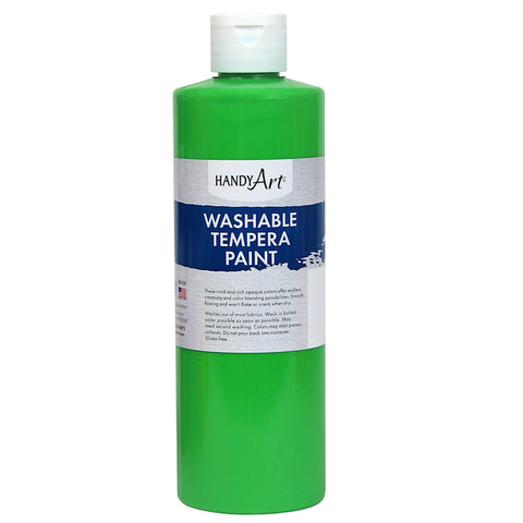 Little Masters Washable Tempera Paint, Fluorescent Green, 16 Oz.