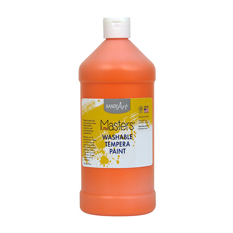 Little Masters Washable Tempera Paint, Orange, 32 Oz.