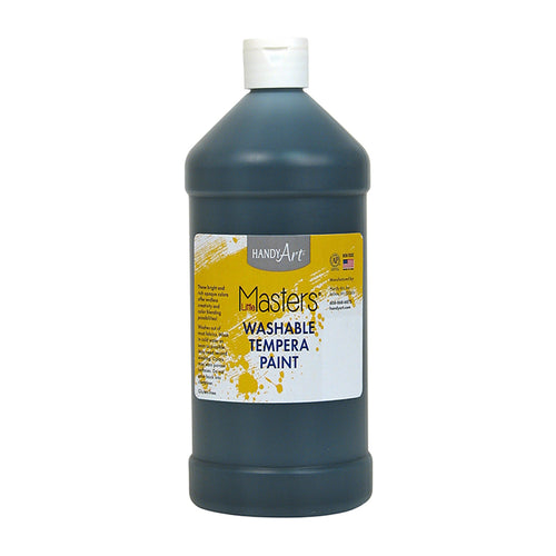 Little Masters Washable Tempera Paint, Black, 32 Oz.