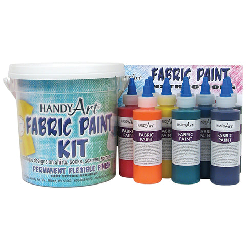 Fabric Paint Kit, Regular Colors, 4 Oz. Bottles, 9 Count