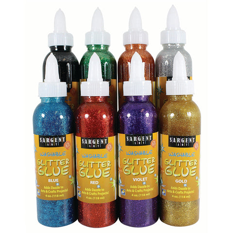 Washable Glitter Glue Assortment, 4Oz., Set Of 8