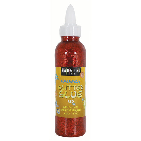 Red 4Oz. Washable Glitter Glue