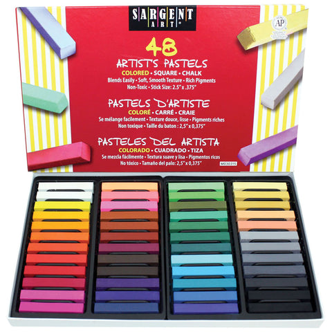Sargent Art Artist Square Pastels, 48/Pack