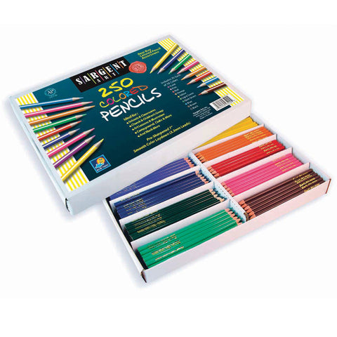 Colored Pencil Assortment, 10 Colors, 250 Count